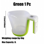 K&ouml;&ouml;gikaalud LCD-ekraaniga Digitaalne M&otilde;&otilde;t-kann Elektrooniline T&ouml;&ouml;riist Hostweigh M&otilde;&otilde;tekann Temperatuuri Kaalu M&otilde;&otilde;tetopsid roheline