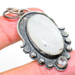 Rainbow Moonstone, Topaz 925 Sterling Silver Jewelry Pendant 2.21 t2r01