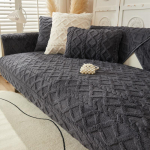 Paks pehme diivani kate Lihtne &uuml;hev&auml;rviline m&ouml;&ouml;bli kate libisemiskindel diivani katted Kuumad žakaarv&auml;rvi diivanir&auml;tikud elutoa sisustus 90x240cm tumehall v&auml;rv