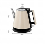 Elektriline veekeetja 1 tk paksendatud 304 roostevabast terasest pika tilaga kahekihiline automaatne v&auml;ljal&uuml;litus kuivamist takistav teekeetja