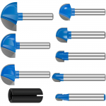 8 tk 1/4 tollise varrega kumer-kujulised karbid karbiidist &uuml;marate otstega freesid 1/4 tolli 5/16 tolli 3/8 tolli 1/2 tolli 5/8 tolli 3/4 tolli blue