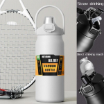 Roostevabast terasest termospudel 2,5L Suure mahutavusega termojookide pudel Kaasaskantav 2500ml Vaakumtermos Isothermiline tass 2L Joogitops 84oz 1200ml