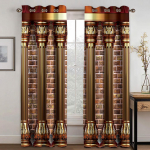 Luksuslik moslemi ramadaani festivali Rooma postvarjundiga kardinate aknakardinate komplekt elutoa magamistoa dekooriks 2 t&uuml;kki tasuta saatmine W60H60(CM)x2pcs&Grommet Top