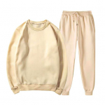2 tk/komplekt Unisex dressipluus p&uuml;ksid &uuml;likond &uuml;mara kaelusega pikkade varrukatega sportlik kampsun, n&ouml;&ouml;riga elastne v&ouml;&ouml;koht p&uuml;ksid fitness-riietus s&uuml;gis-kevade dressid S khaki