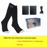 Elektrilised soojendusega sokid talvisteks v&auml;litegevusteks: Soojus ja kaitse suusatamiseks ja jalgrattas&otilde;iduks 5802A+2*4000mAh; One size 36~43 must