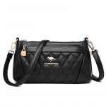 Ristkottkott Moodne Teemantruuduline Tikandiga Niit Naiste V&auml;ike Ruudukujuline Kott &Otilde;lakott must