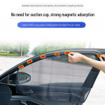 Titaanh&otilde;bedane magnetiline auto p&auml;ikesevari &ndash; suvine p&auml;ikesekaitse ja t&auml;ielik valguse varjestus. Titanium silver rear