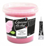 Sucre barbe &agrave; papa rose 1 kg + Stylo gla&ccedil;age noir