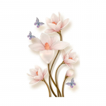 Lillede WC-kleebised Vannitoa istmekatte kleebis Isekleepuv eemaldatav veekindel PVC-kleebis K&uuml;lmkapi plakatid mitmev&auml;rviline