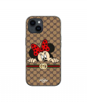 Telefoni&uuml;mbris - Gucci - Iphone 13 - Pehme - Silikoon - Minnie must
