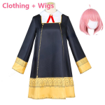 Anime SPY X FAMILY Anya Forger Cosplay Kost&uuml;&uuml;m Naiste Must Kleit Vormiriietus T&auml;ielikud Halloweeni karnevalipeo riided 140cm black
