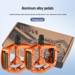 Alumiiniumsulamist topelt DU laagritega jalgrattapedaalid m&auml;gi- ja maanteeratastele Double DU Bearing Aluminum Alloy Pedal oranž