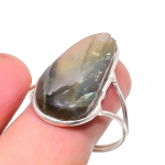Labradorite Handmade 925 Sterling Silver Jewelry Ring Size 11 z4d11