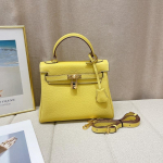 Uus Pealmine Kiht Veisenahk Pehme Nahk Peene Litchi Mustriga Nahk&otilde;mblusega Kott Ehtne Nahk Naiste Kott K&auml;ekott Crossbody Kott 20x7x13cm kollane