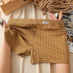 Meeste ruudulised puuvillased bokserid: Mugav, lai ja hingav aluspesu L (recommended 90-115 jin)