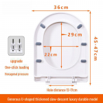 Universaalne paksenenud aeglaselt sulguv WC-poti kate - Vana stiil