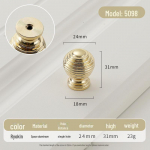 Kuldne &uuml;mmargune &uuml;he auguga luksuslik sahtli k&auml;epide moodsate lihtsate riidekappide jaoks