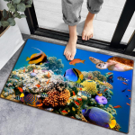 3D Veealune Kala Vannimatt 4 Suurust Flanellist Pealispind Lateksist T&auml;ppidega, Kiiresti Imav Uksematt Du&scaron;i Sissep&auml;&auml;suks Magamistuppa 50x80cm