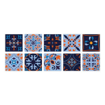 Veekindlad 3D Mandala mustriga plaadikleebised Isekleepuvad seinam&ouml;&ouml;bli kleebised taustapildid k&ouml;&ouml;gi ja vannitoa 1 Set 10x10cm 10PCS