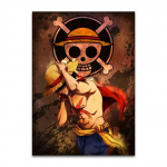&Uuml;hes t&uuml;kis Anime Luffy plakatikunst pealuu seinakaunistus Prindid l&otilde;uendimaali seinapilt lastetoale Jaapani manga kodukaunistus ilma raamita 60*100cm