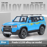Uus 1:24 Land Cruiser Prado LC250 maastur, sulamist valatud m&auml;nguauto mudel, heli ja valgus, laste m&auml;nguasi, kollektsioneeritavad esemed, s&uuml;nnip&auml;evakingitus