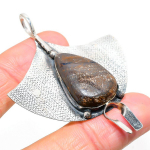 Boulder Opal Handmade 925 Sterling Silver Jewelry Pendant 2.68 h4z59