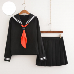 Briti akadeemiline stiil Cosplay meremehe &uuml;likond Anime kooli JK vormiriiete komplekt Jaapani ja Korea stiilis bleiser Plisseeritud seelik 2-osaline komplekt XL