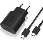 Kiirlaadija 25W - Samsung - &Uuml;hilduv A14/A34/A54/S23/S22/S21 - USB-C - Must - Toiteadapter