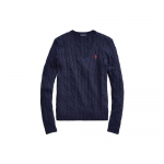Polo Ralph Lauren Ss22 &Uuml;hev&auml;rviline V&auml;ike Logoga V-kaelusega Kudum Pikade Varrukatega Kampsun Naiste kampsun Sinine WMPOSWEN6820155-410 M