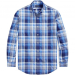 Polo Ralph Lauren SS22 Ruuduline N&ouml;&ouml;bitav Slim Fit Pikkade Varrukate S&auml;rk Meeste s&auml;rgid Sinine MNPOWOV16822346 S