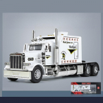 Uus 1/24 Sulamist Haagisveoki Pea Automudel Valatud Metallist Konteinerveok Inseneri Transpordis&otilde;idukid Automudel Laste M&auml;nguasi Kingitus valge