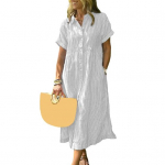 Triibuline Rev&auml;&auml;riga N&ouml;&ouml;bitav S&auml;rk-kleit Taskutega Suvine Vabaaja L&uuml;hikeste Varrukatega A-l&otilde;ikeline Pikk Tuunika Rannakleit Naistele S