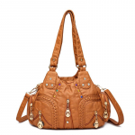 Vintage pehmest PU-nahast &otilde;lakott Naistele Suure mahutavusega k&auml;ekott Totes Crossbody Pack 30*12*22cm lahe must v&auml;rv