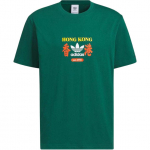 adidas OG HK Br&auml;nd T-s&auml;rk (Aasia suuruse m&auml;&auml;ramine) Roheline Unisex Streetwear KA9727 M