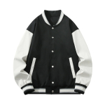 Meeste Varsity Jakid Baseball Jakk Seisukrae Pikkade Varrukatega Jakk Meeste Vabaaja &Uuml;ler&otilde;ivad Suurused 8Xl 9Xl 10Xl 6XL must