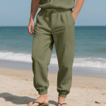 Meeste linased p&uuml;ksid jooga ranna vabaaja suvised elastse v&ouml;&ouml;kohaga n&ouml;&ouml;riga laiad p&uuml;ksid taskutega XL taevasinine v&auml;rv