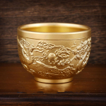 Antiikne reljeefne draakon ja soodne &otilde;huke v&ouml;&ouml;koht teelauakaunistus vasktass Hiina v&auml;ikese v&ouml;&ouml;koha tass One Size