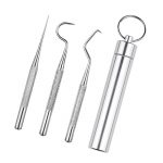 8 tk kaasaskantavad roostevabast terasest hambaorkid taskukomplektid korduvkasutatavad metallist hambaorkid