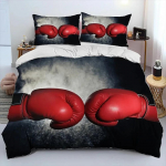 3 tk Voodipesukomplekt Punased Poksikindad Poksija V&otilde;itlus Voodipesukomplekt, Tekikott Voodikomplekt Tekikate Padjap&uuml;&uuml;r, Kuninga Suurus Kuninganna Suurus T&auml;iskasvanud EU Twin(135x200cm)