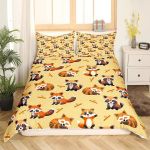 Armas punane panda tekikott king size, roosa armastuse t&auml;htede voodipesukomplekt kawaii multika loomad tekkekate t&uuml;drukulik magus tekkekate EU single(135x200cm)