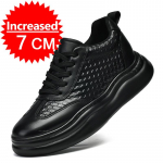 Lifti tossud meestele Liftikud K&otilde;rgust suurendav sisetald 7CM Valge Must K&otilde;rgemad kingad Meeste Vaba aja Mood Sport Suurused 38-45 38