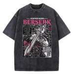 Berserk Tr&uuml;kiga T-s&auml;rk Meestele Vintage Pesemata T-s&auml;rk Anime Guts Graafilise Tr&uuml;kiga T-s&auml;rk Hip hop Streetwear T-s&auml;rgid Vabaaja Berserk R&otilde;ivad S