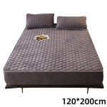 Paks tepitud voodilina, talvine soe madratsikate, libisemiskindel, t&auml;ielikult &uuml;mbritsev voodikaitse, voodipesukomplekt 120*200cm hall