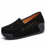 Naiste lehmanahast mokassiinid, moodsad platvormkingad, kiilkontsad, vabaajajalatsid t&ouml;&ouml;ks, jalutamiseks, reisimiseks 35 sinine