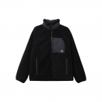Adidas P&ouml;&ouml;ratav Sherpa fliisist soe p&uuml;stkrae pikkade varrukatega puuvillane jakk meeste jakid must HN2077 XXS