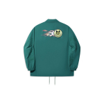 Li Ning X OG Slick Koost&ouml;&ouml; Vabaaja Jakk Selja Emotikonide Prindiga Unisex Jakk S&uuml;gavpaleeroheline AFDT615-3 M