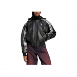 Adidas Originals Spordielustiili Seeria Br&auml;ndi Logo Triibuline Mugav L&otilde;tv Puuvillane Jakk Naiste Jakk Must JX9225 2XS