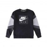 Nike Dressipluus Lapitehnika Disaini ja Logotr&uuml;kiga &Uuml;mmarguse Kaelusega Pullover Pikkade Varrukatega Laste Dressipluusid Must CD7280-010 M