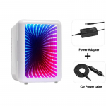 4-liitrine/6 purki v&auml;ike iluk&uuml;lmik h&auml;mardatava LED-valgustusega AC/DC k&uuml;lmik auto- ja kodukasutuseks mini kaasaskantav s&uuml;gavk&uuml;lmik