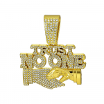 Meeste Hip Hop 'Trust NO One' T&auml;htedega Ripatsiga Kaelakee 13mm Kuuba Keti ja J&auml;&auml;kristallist L&auml;ikiva K&auml;tlemise Ripatsiga Ehted Kingitused